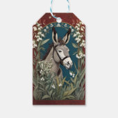 Eleganter Donkey und Lily The Valley Blume Geschenkanhänger (Vorderseite)