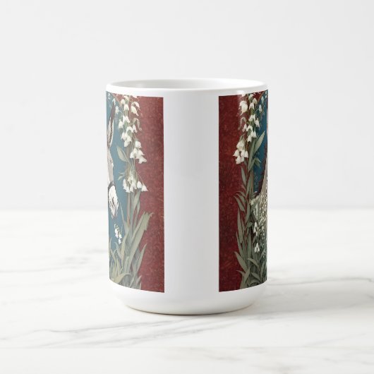 Eleganter Donkey und Lily The Valley Blume Kaffeetasse (Mittel)