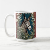 Eleganter Donkey und Lily The Valley Blume Kaffeetasse (Links)