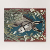 Eleganter Donkey und Lily The Valley Blume Puzzle (Horizontal)