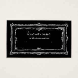 Eleganter Doodle Frame Black Earring Holder
