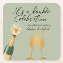 Eleganter Doppelfeier Grüner Geburtstag