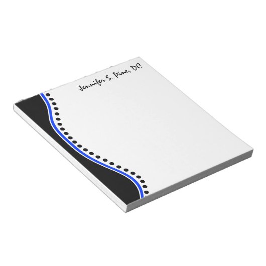 Eleganter Dots Chiropraktor Personalisiert Notepad Notizblock (angewinkelt)