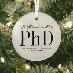 Eleganter Dr. phil. Doktor der Philosophie Abschlu Ornament Aus Glas