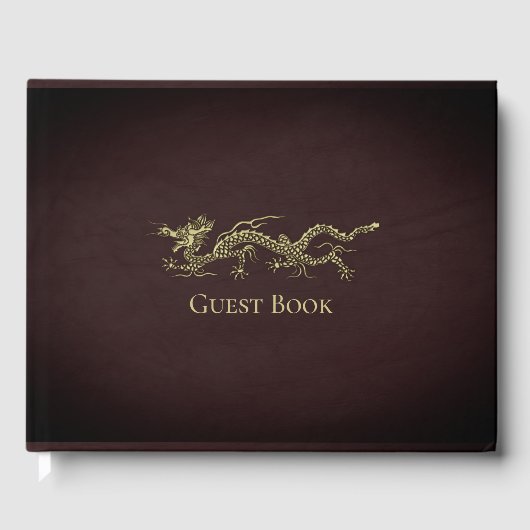 Eleganter Drache Gästebuch (Vorderseite)