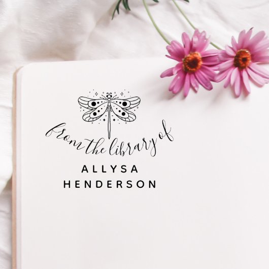 Eleganter Dragonfly-Individuelle Name aus der Bibl Gummistempel