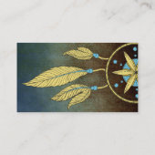 Eleganter Dream Catcher Feathers Yoga Instructor Visitenkarte (Rückseite)