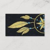 Eleganter Dream Catcher Feathers Yoga Instructor Visitenkarte (Rückseite)