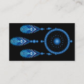 Eleganter Dream Catcher Feathers Yoga Instructor Visitenkarte (Rückseite)