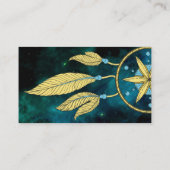 Eleganter Dream Catcher Feathers Yoga Instructor Visitenkarte (Rückseite)