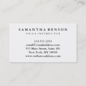 Eleganter Dream Catcher Feathers Yoga Instructor Visitenkarte (Rückseite)