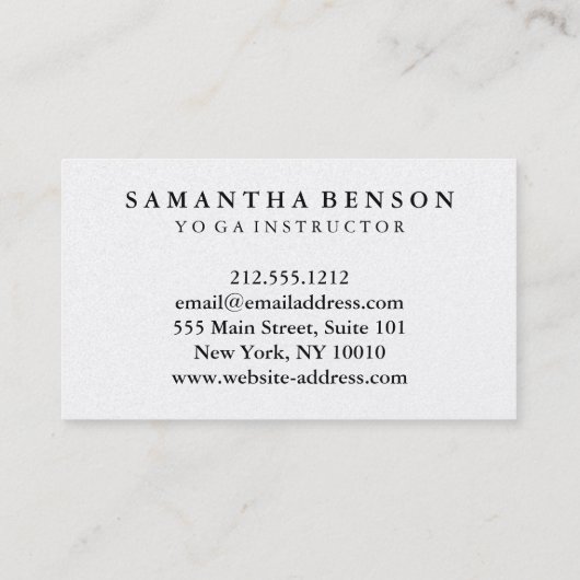 Eleganter Dream Catcher Feathers Yoga Instructor Visitenkarte (Rückseite)