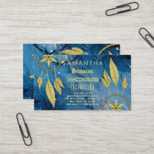 Eleganter Dream Catcher Feathers Yoga Instructor Visitenkarte