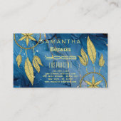 Eleganter Dream Catcher Feathers Yoga Instructor Visitenkarte (Vorderseite)