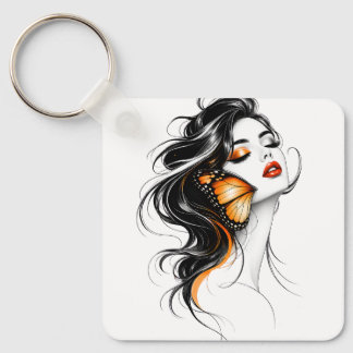 Eleganter Drei-Schmetterlinge-Abstrakt-Kunst-Schlü Schlüsselanhänger