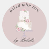 eleganter, dreistufiger Zuhause-Aufkleber Runder Aufkleber (Vorderseite)