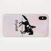 Eleganter Dressurreiter auf einem Aquarellplatz Case-Mate iPhone Hülle (Rückseite (Horizontal))