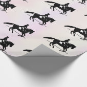 Eleganter Dressurreiter auf einem Aquarellplatz Geschenkpapier (Ecke)