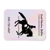 Eleganter Dressurreiter auf einem Aquarellplatz Magnet (Horizontal)