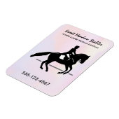 Eleganter Dressurreiter auf einem Aquarellplatz Magnet (Linke Seite)