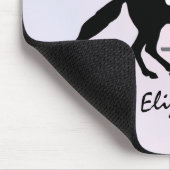 Eleganter Dressurreiter auf einem Aquarellplatz Mousepad (Ecke)