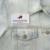 Eleganter Dressurreiter auf einem Aquarellplatz Namensschild (Beispiel)