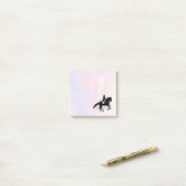 Eleganter Dressurreiter auf einem Aquarellplatz Post-it Klebezettel (Auf Schreibtisch)