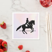 Eleganter Dressurreiter auf einem Aquarellplatz Serviette (Beispiel)