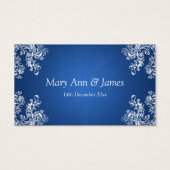 Eleganter Drink Gutschein Vintage Wirbel 2 Saphir (Rückseite)