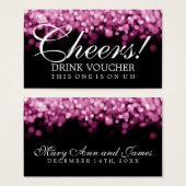 Eleganter Drink Voucher Pink Lights (Vorne & Hinten)