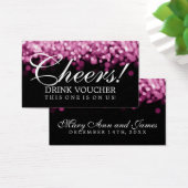 Eleganter Drink Voucher Pink Lights (Schreibtisch)