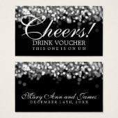 Eleganter Drink Voucher Silberleuchten (Vorne & Hinten)