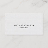 Eleganter DRUCKKraft Texture White Consultant Visitenkarte (Vorderseite)