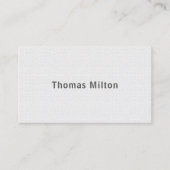 Eleganter DRUCKKraft Texture White Consultant Visitenkarte (Vorderseite)