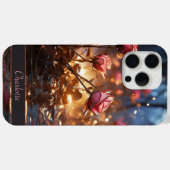 Eleganter Dunkelblütenrosa Rosenrosen-Individuelle Case-Mate iPhone Hülle (Rückseite (Horizontal))