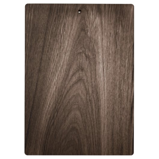 Eleganter dunkelbrauner individuelle Name aus Eich Klemmbrett (Rückseite)