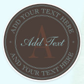 Eleganter dunkelbrauner und leichter Aquamariner M Aufkleber