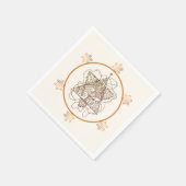 Eleganter dunkelgoldener Messingfarbe Jüdischer St Serviette (Ecke)