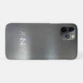 Eleganter dunkelgrauer Markenname aus gebürstetem Case-Mate iPhone Hülle (Rückseite (Horizontal))