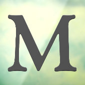 Eleganter, dunkelgrauer Monogramm-Letter Fensteraufkleber (Blatt 3)