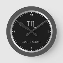 Eleganter dunkelgrauer Rahmen Zodiac Namensschild 