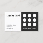 Eleganter dunkelgrauer Salon Treuekarte (Vorderseite)