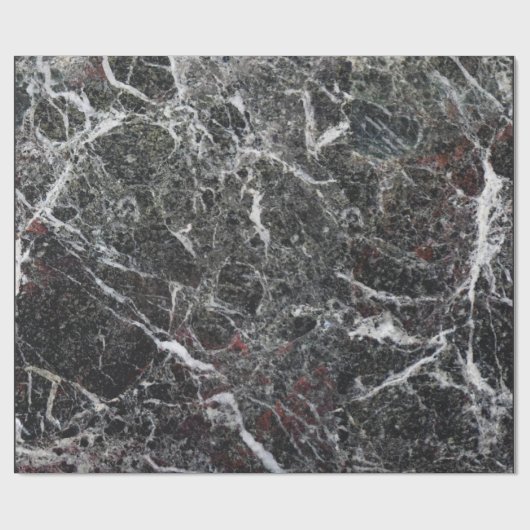 Eleganter dunkelgrauer und weißer Marmorstein Geschenkpapier (Flach)