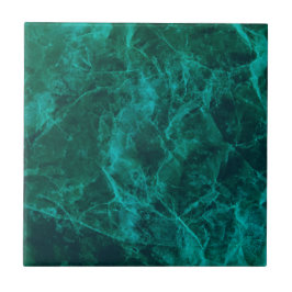 Eleganter dunkelgrüner Marmordruck Fliese