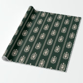 Eleganter dunkelgrüner Nussknacker Geschenkpapier (Ungerollt)