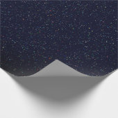 Eleganter dunkelmarineblauer Glitzer Geschenkpapier (Ecke)