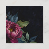 Eleganter dunkelrosa Blumencode QR-UAWG Begleitkarte (Rückseite)