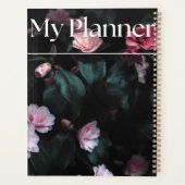 Eleganter dunkler botanischer Terminplaner Planer (Rückseite)