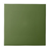 Eleganter dunkler Olive Green Akzent Fliese (Vorderseite)
