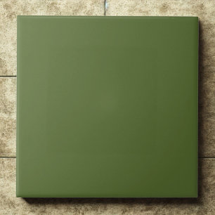 Eleganter dunkler Olive Green Akzent Fliese